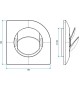 Mřížka BIO DESIGN D125 čtvercová - rozměry